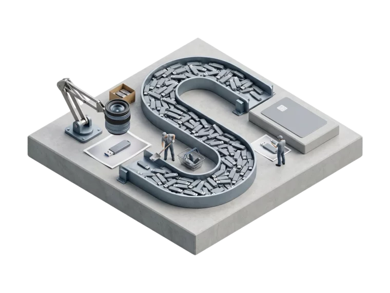 Изогнутый лоток с USB-флешками, объектив камеры, корзина и карта китайского банка — покупка на сайте 1688.