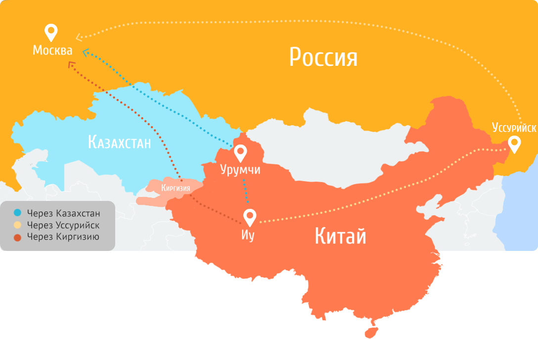 Схема карго доставки из Китая