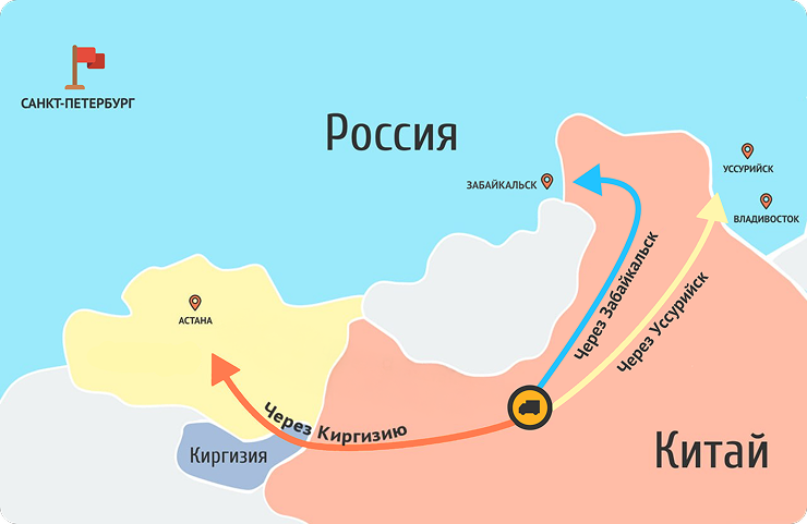 Карта маршрута доставки