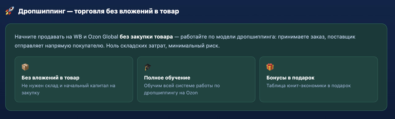 Схема дропшиппинга из презентации компании по открытию бизнеса в Китае